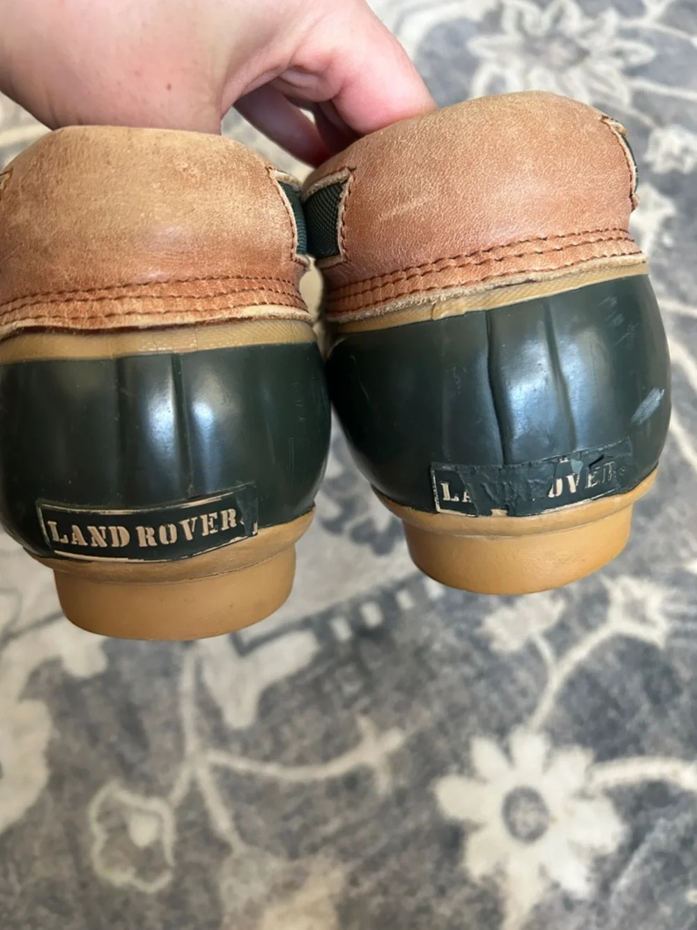 Men's Green & Brown Waterproof Duck Shoes